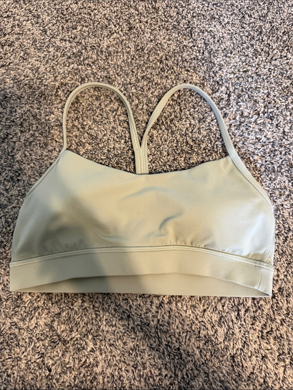 LuluLemon Athletica Light Sage Flow Y Bra Nulu Sports Bra